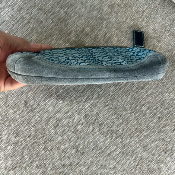 Coach Teal and gray large kisslock - Picture 5 of 5